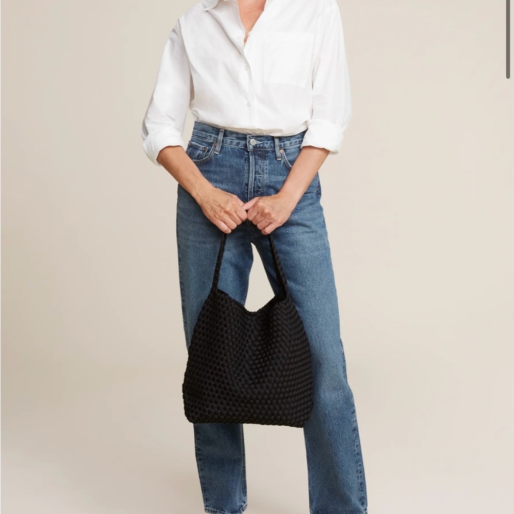 Naghedi Black Textured Shoulder Bag